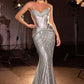 Strapless Sweetheart Mermaid Gown By Ladivine CD697 - Women Evening Formal Gown - Special Occasion