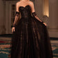 Strapless Illusion A-Line Gown By Ladivine CD717 - Women Evening Formal Gown - Special Occasion