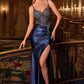 Corset Bodice Sweetheart Gown By Ladivine CD718 - Women Evening Formal Gown - Special Occasion