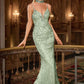 Sequin Plunging Neckline Gown By Ladivine CD719 - Women Evening Formal Gown - Special Occasion