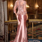 Deep V-Neckline Sheath Gown By Ladivine CD720 - Women Evening Formal Gown - Special Occasion/Curves