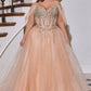 Off Shoulder Sweetheart Neckline Gown By Ladivine CD721C - Women Evening Formal Gown - Curves