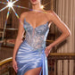 Satin Sweetheart Neckline Gown By Ladivine CD722 - Women Evening Formal Gown - Special Occasion
