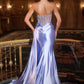 Satin Sweetheart Neckline Gown By Ladivine CD722 - Women Evening Formal Gown - Special Occasion