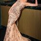 Sequin Plunging Neckline Gown By Ladivine CD723 - Women Evening Formal Gown - Special Occasion