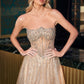 Embellished Strapless A-Line Gown By Ladivine CD724 - Women Evening Formal Gown - Special Occasion