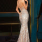 Glitter Strapless Plunging Neckline Gown By Ladivine CD728 - Women Evening Formal Gown - Special Occasion