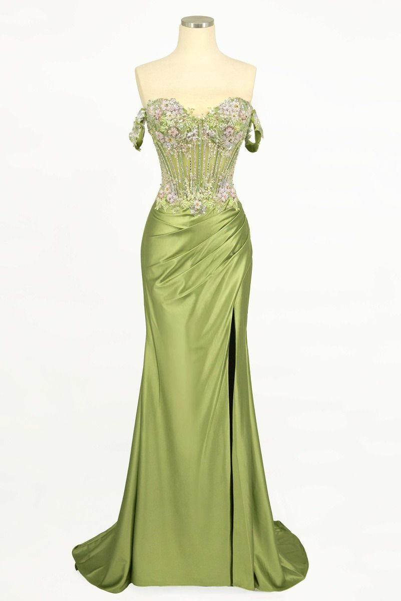 Embellished Bodice Sweetheart Neckline Gown By Ladivine CD745 - Women Evening Formal Gown - Special Occasion