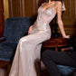 Fit & Flare Embellished Sheath Gown by Cinderella Divine CD754 - Special Occasion