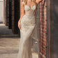 Embellished Sweetheart Neckline Tulle Gown By Ladivine CD759 - Women Evening Formal Gown - Special Occasion
