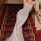 Beaded Embellished Draped Pearls Gown By Ladivine CD764 - Women Evening Formal Gown - Special Occasion