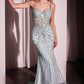 Sweetheart Neckline Tulle Sheath Gown By Ladivine CD766 - Women Evening Formal Gown - Special Occasion