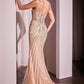 Sweetheart Neckline Tulle Sheath Gown By Ladivine CD766 - Women Evening Formal Gown - Special Occasion