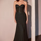 Strapless Sweetheart Neckline Gown By Ladivine CD770 - Women Evening Formal Gown - Special Occasion