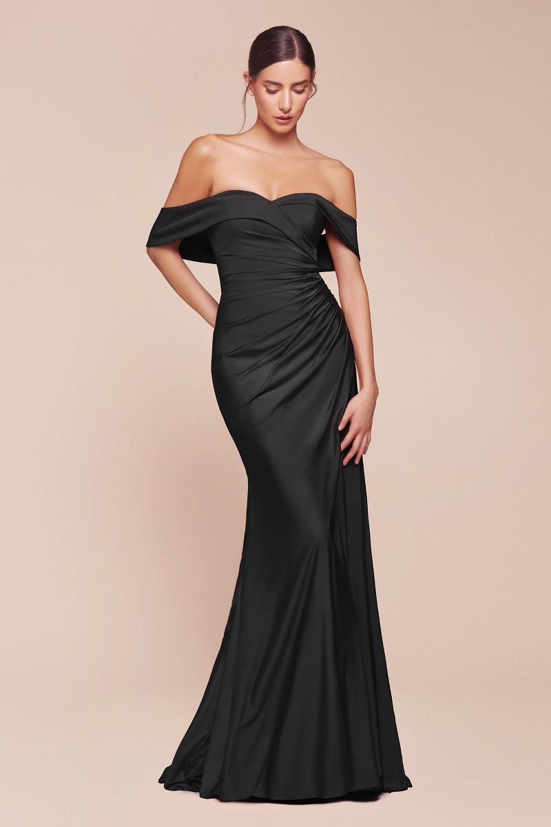 Off The Shoulder Sweetheart Neckline Gown by Cinderella Divine CD790 - Special Occasion