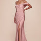 Off The Shoulder Sweetheart Neckline Gown by Cinderella Divine CD790 - Special Occasion