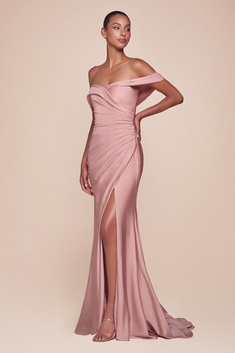 Off The Shoulder Sweetheart Neckline Gown by Cinderella Divine CD790 - Special Occasion