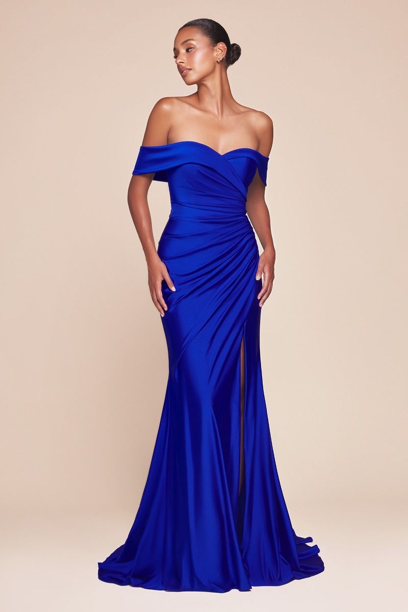 Off The Shoulder Sweetheart Neckline Gown by Cinderella Divine CD790 - Special Occasion