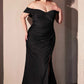Sweetheart Off The Shoulder Mermaid Gown by Cinderella Divine CD790C - Curves