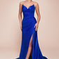 Strapless Pointed V-Neckline Gown by Cinderella Divine CD791 - Special Occasion