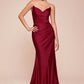 Satin Strapless Pointed V-Neckline Gown by Cinderella Divine CD791 - Special Occasion