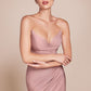 Satin Strapless Pointed V-Neckline Gown by Cinderella Divine CD791 - Special Occasion