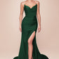 Satin Strapless Pointed V-Neckline Gown by Cinderella Divine CD791 - Special Occasion