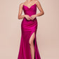 Satin Strapless Pointed V-Neckline Gown by Cinderella Divine CD791 - Special Occasion