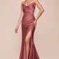 Strapless Pointed V-Neckline Gown by Cinderella Divine CD791 - Special Occasion