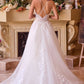 Layered Tulle V-Neckline A-Line Bridal Gown by Cinderella Divine CD792W - Special Occasion