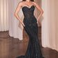 Strapless Layered Tulle Sweetheart Neck Gown by Cinderella Divine CD794 - Special Occasion/Curves