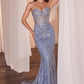 Strapless Layered Tulle Sweetheart Neck Gown by Cinderella Divine CD794 - Special Occasion/Curves