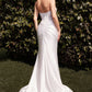 Strapless Sweetheart Neckline Sheath Bridal Gown by Cinderella Divine CD797W