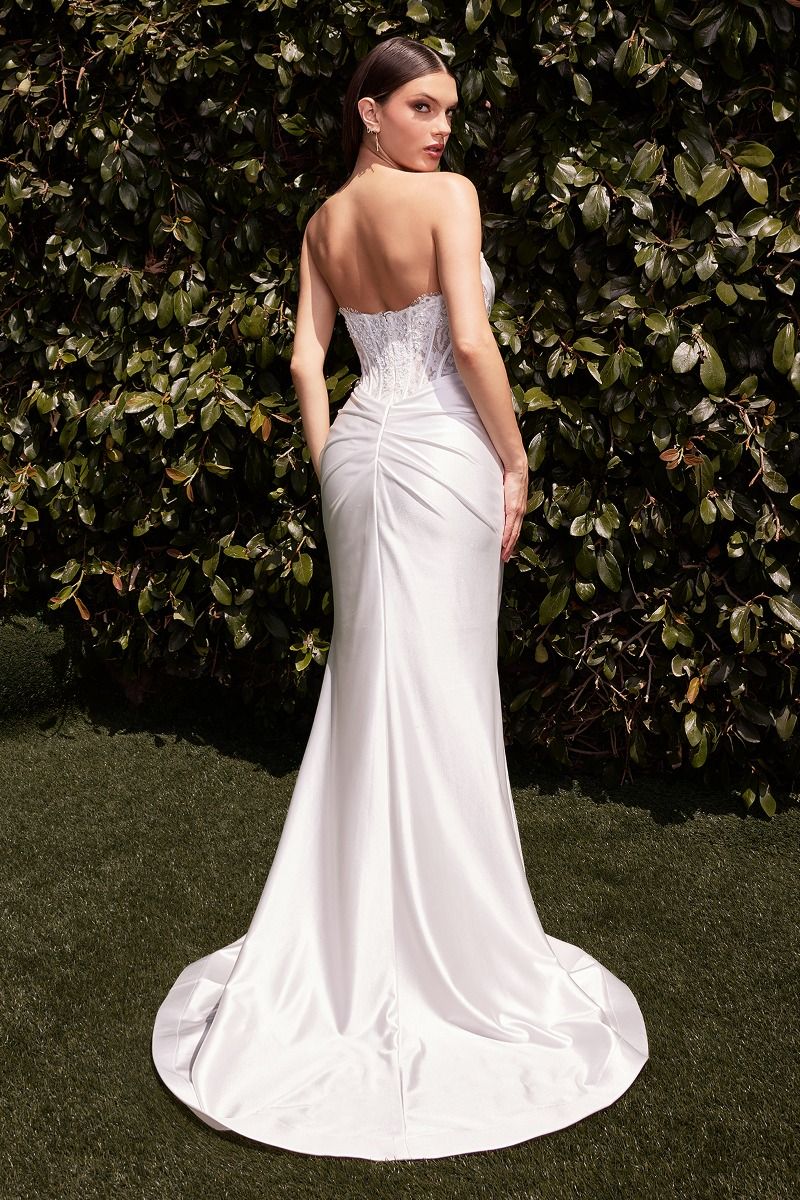 Strapless Sweetheart Neckline Sheath Bridal Gown by Cinderella Divine Ariststyles Strapless Sweetheart Neckline Sheath Bridal Gown by Cinderella Divine Ariststyles