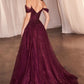 Off The Shoulder Scoop Neckline Gown by Cinderella Divine CD799 - Special Occasion/Curves