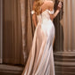Sweetheart Neckline Leg Slit Bridal Gown by Cinderella Divine CD803W