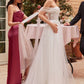 Embroidered Strapless A-Line Bridal Gown by Cinderella Divine - CD827W