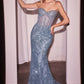 Embellished Strapless Mermaid Gown by Cinderella Divine CD847 - Special Occasion/Curves