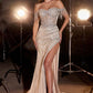Embellished Off The Shoulder Gown by Cinderella Divine CD848 - Special Occasion/Curves