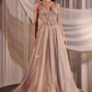 Embellished A-Line Layered Tulle Gown by Cinderella Divine CD849 -  Special Occasion/Curves