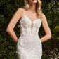 Layered Lace Keyhole Neckline Mermaid Bridal Gown by Ladivine CD856W