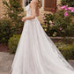 Floral Appliques Layered Lace A-Line Bridal Gown by Ladivine CD857W