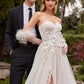 Strapless Sweetheart Neckline A-Line Bridal Gown by Ladivine CD859W