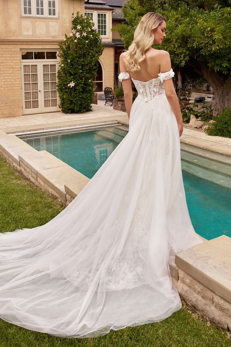 Strapless Off The Shoulder Bridal Gown by Ladivine CD861W