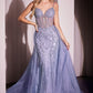 Beaded Fitted Thin Straps Mermaid Gown By Ladivine CD863 - Women Evening Formal Gown - Special Occasion