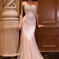 Fringe Embellished Mermaid Gown by Ladivine - CD866 - Special Occasion