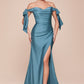 Off the Shoulder Fitted Stretch Jersey Dress by Cinderella Divine CD943 - Special Occasion