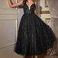 Illusion Sweetheart Sleeveless A-Line Gown by Ladivine CD996T - Special Occasion