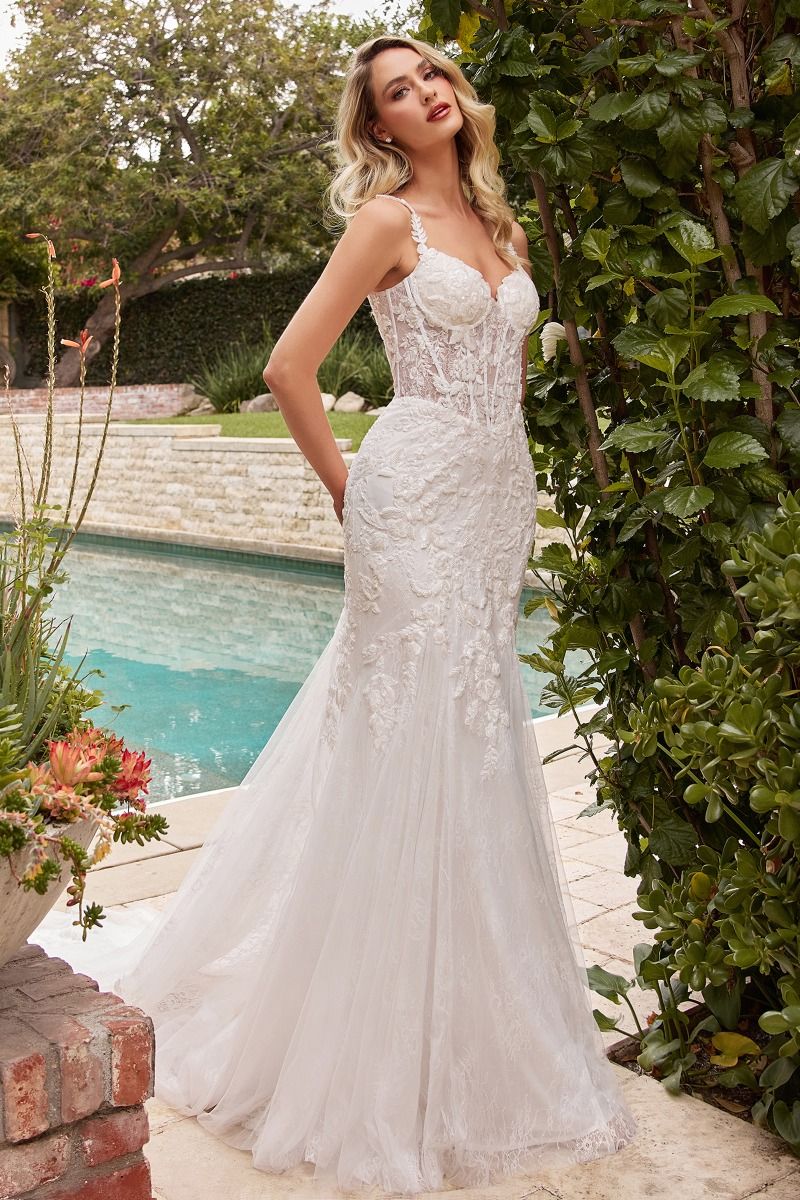 Lace Sweetheart Neckline Mermaid Bridal Gown by Ladivine CDS432W