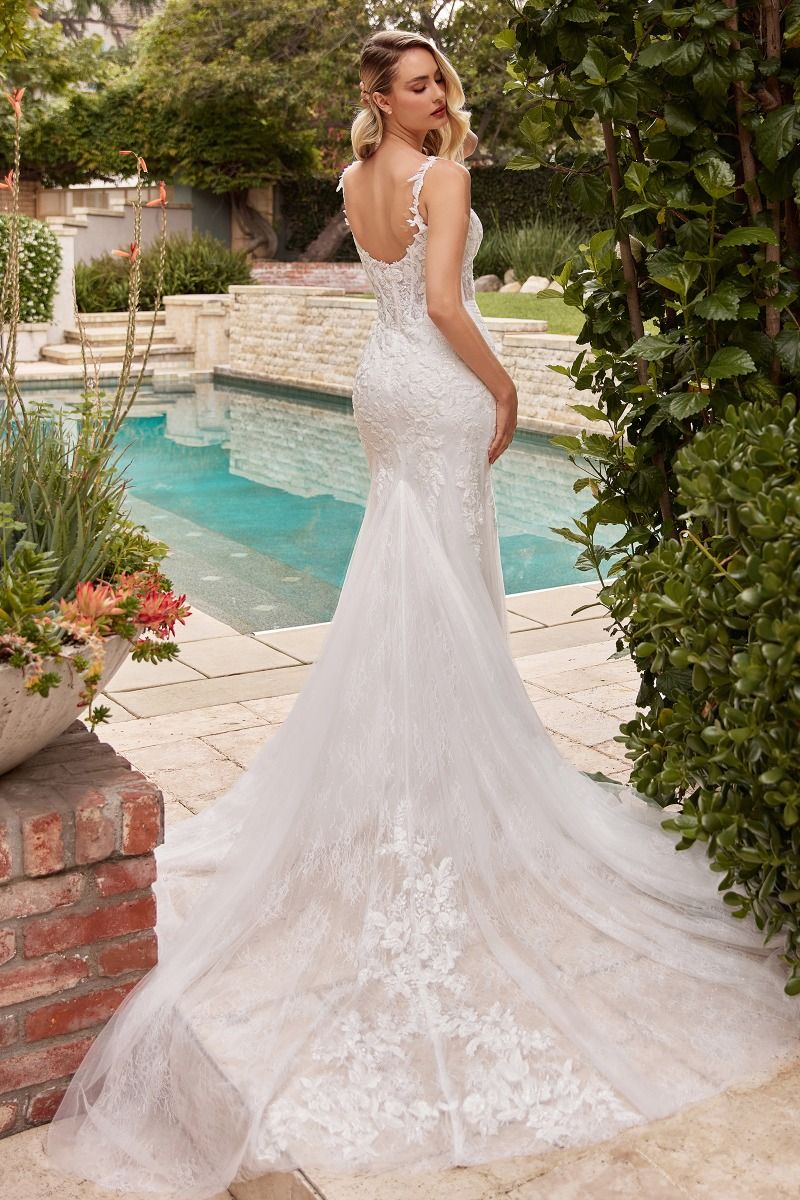 Lace Sweetheart Neckline Mermaid Bridal Gown by Ladivine CDS432W 16 / Off-White Lace Sweetheart Neckline Mermaid Bridal Gown by Ladivine CDS432W 16 / Off-White